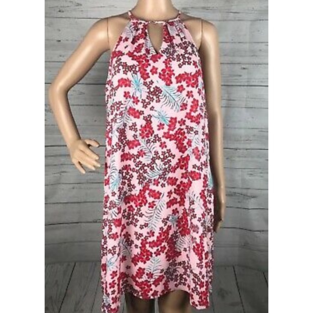 Candies Pink & Red Floral Tunic Dress- Medium - Picture 1 of 8